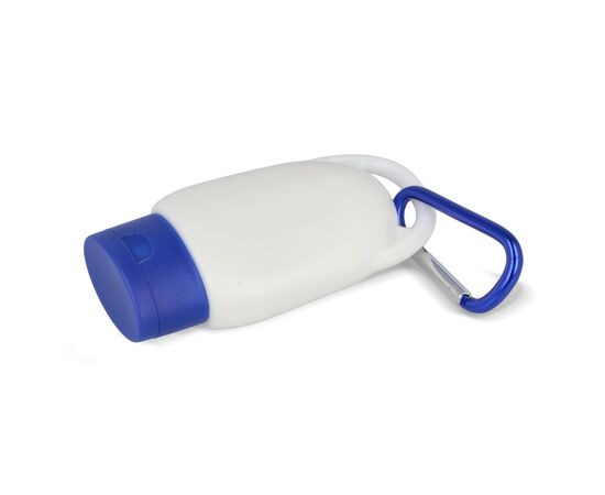 Sonnenschutzlotion mit Karabiner SPF30 aus recyceltem Material Blau -  LT91838-N0011