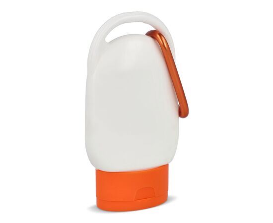 Sonnenschutzlotion mit Karabiner SPF30 aus recyceltem Material Orange -  LT91838-N0026