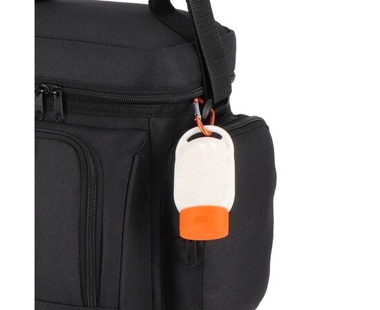 Sonnenschutzlotion mit Karabiner SPF30 aus recyceltem Material Orange -  LT91838-N0026