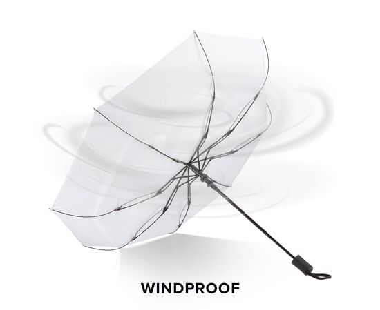 Daintree 190T Pongee 21.5" Faltbarer windproof Regenschirm Auto open Weiß -  LT97116-N0001