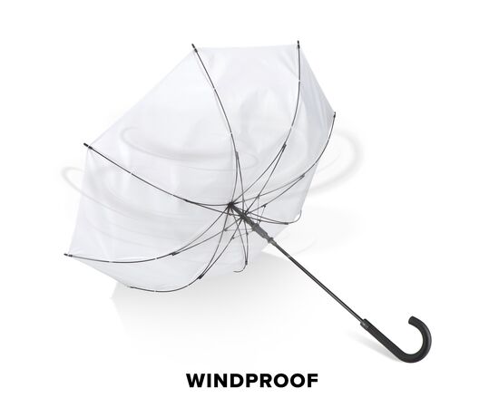Verdure 190T Pongee 23" Windproof hook umbrella Auto open White -  LT97119-N0001