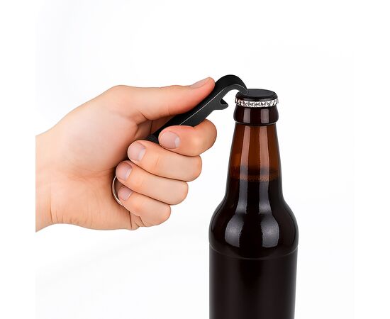 3-in-1 bottle opener key ring Black -  LT93103-N0002