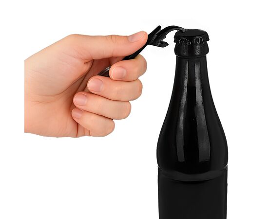 Flesopener sleutelhanger Zwart -  LT93104-N0002