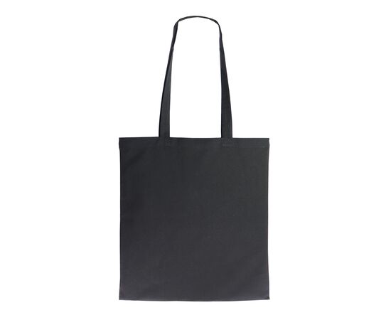 Sac en coton bio couleur long 140g/m² 38x42 cm Noir -  LT95377-N0002