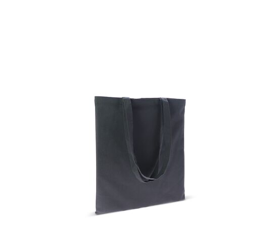 Sac en coton bio couleur long 140g/m² 38x42 cm Noir -  LT95377-N0002
