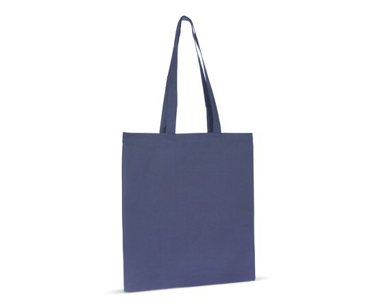 Schoudertas biologisch katoen kleur lang 140g/m² 38x42 cm Donkerblauw -  LT95377-N0010