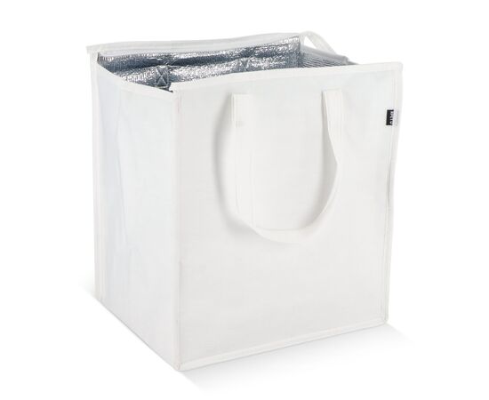 R-PET Cooler bag non-woven 33x 25.5 x 37cm 75g/m² White -  LT95391-N0001