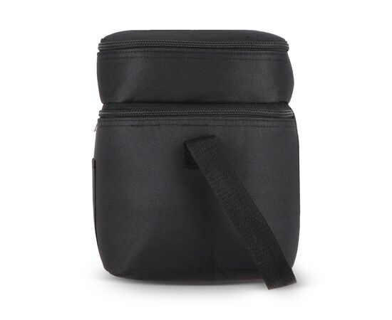 R-PET 600D Dual compartment cooler bag 30 x 20 x 25cm 12L Black -  LT95393-N0002