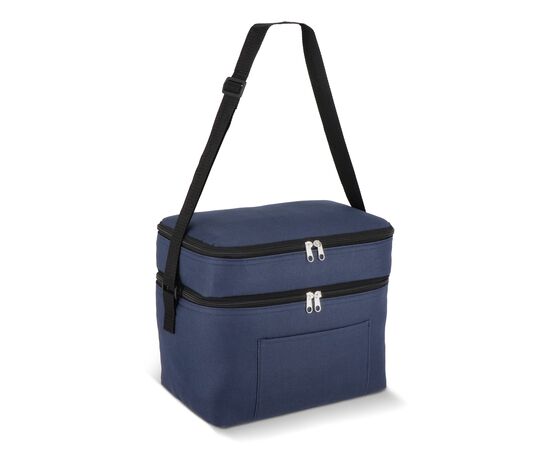 R-PET 600D Sac isotherme à double compartiment 30 x 20 x 24cm 12L Bleu foncé -  LT95393-N0010