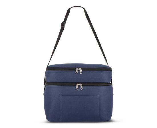 R-PET 600D Sac isotherme à double compartiment 30 x 20 x 24cm 12L Bleu foncé -  LT95393-N0010