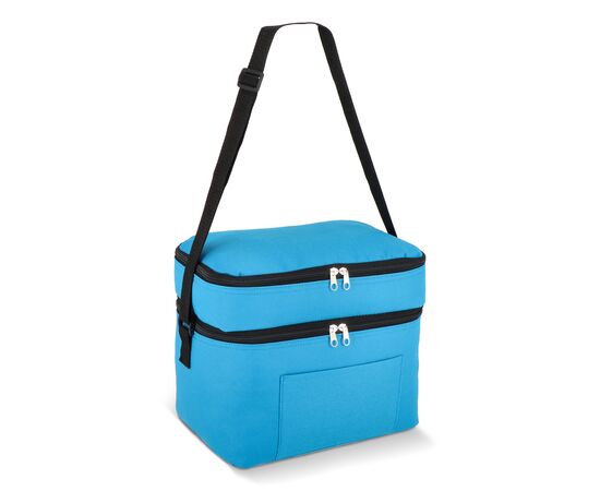 R-PET 600D koeltas met dubbele compartimenten, 30 x 20 x 24 cm, 12L Lichtblauw -  LT95393-N0012