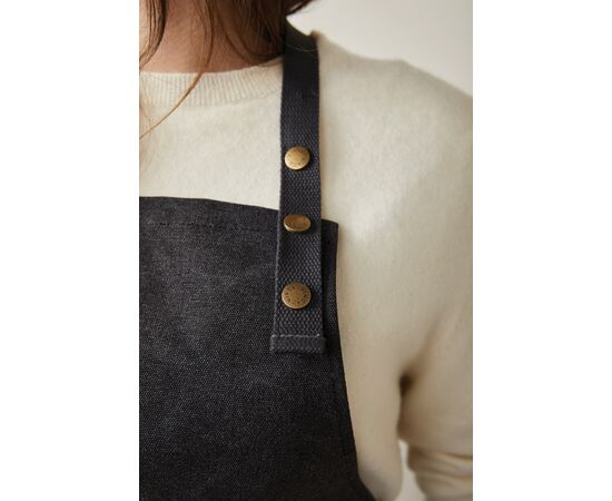 VINGA Tome GRS recycled canvas Apron Black - Vinga 2157
