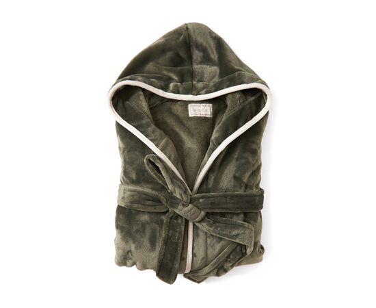 VINGA Louis luxury plush GRS RPET robe size S-M Green - Vinga 495030