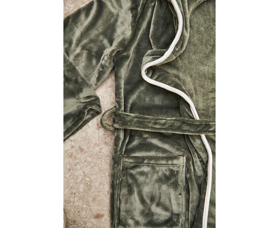 VINGA Louis luxury plush GRS RPET robe size S-M Green - Vinga 495030