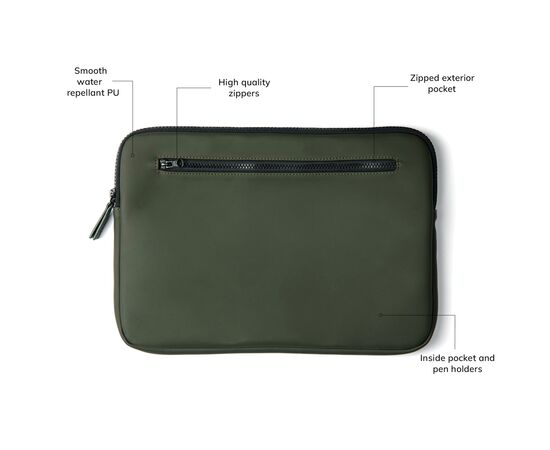 VINGA Baltimore laptopcase 15" Groen - Vinga 501618