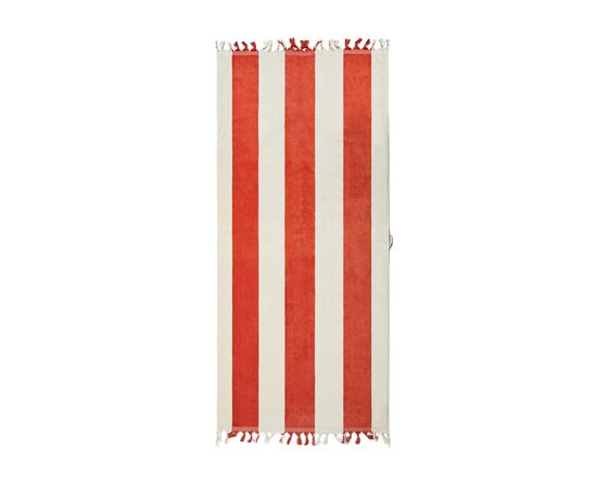 VINGA Valmer beach towel Red, Beige - Vinga 8046