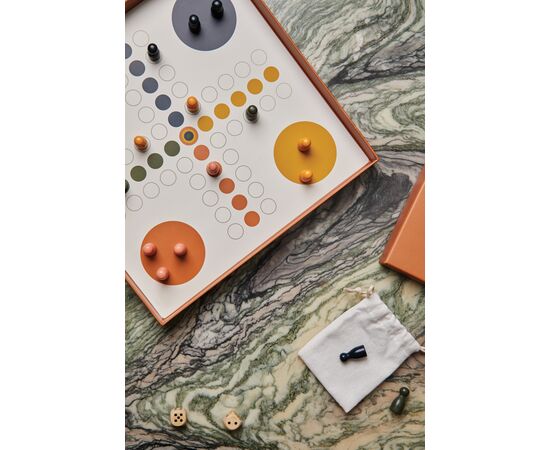 VINGA Ludo coffee table game Brown - Vinga 9160