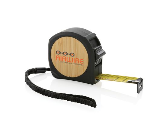 RCS recycled plastic bamboo tape 5M/19mm Black - XD Collection P112.191
