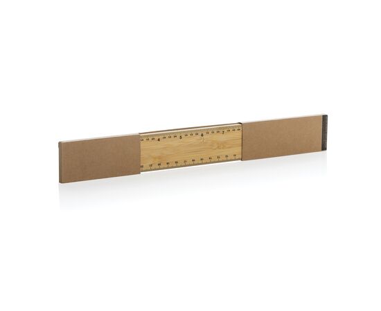 Timberson extra thick 30cm double sided bamboo ruler Brown - XD Collection P165.509