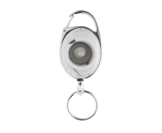 Roller-Clip-Schlüsselanhänger aus RCS recyceltem ABS Weiß - XD Collection P191.6503