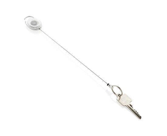 Roller-Clip-Schlüsselanhänger aus RCS recyceltem ABS Weiß - XD Collection P191.6503