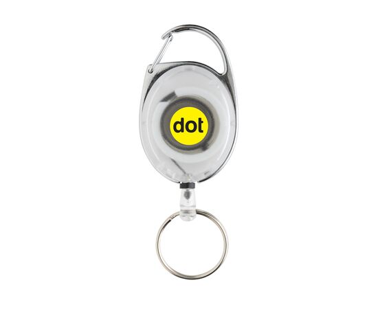 Roller-Clip-Schlüsselanhänger aus RCS recyceltem ABS Weiß - XD Collection P191.6503