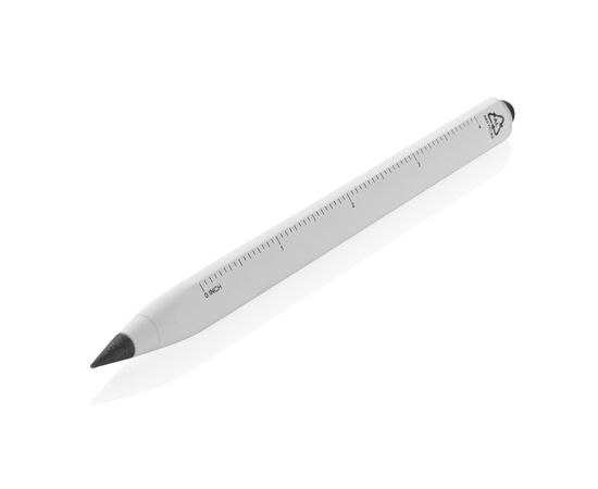 Crayon infini et multitâches en aluminium recyclé RCS Eon Blanc - XD Xclusive P221.013