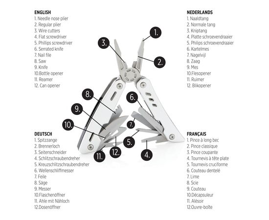 Outil multifonctions Solid Argent - XD Collection P221.352