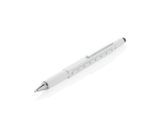 Stylo outil 5 en 1 en aluminium Blanc - XD Collection P221.553
