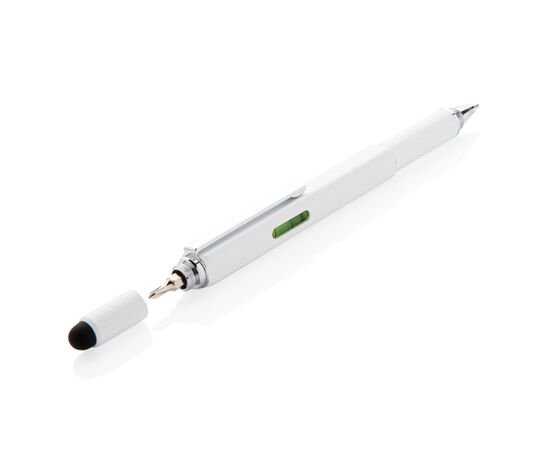 Stylo outil 5 en 1 en aluminium Blanc - XD Collection P221.553