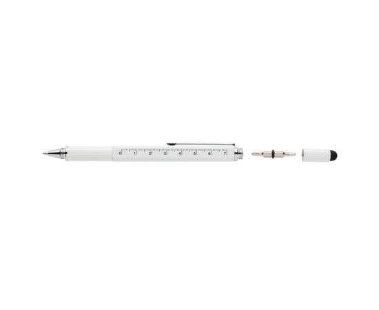 Stylo outil 5 en 1 en aluminium Blanc - XD Collection P221.553