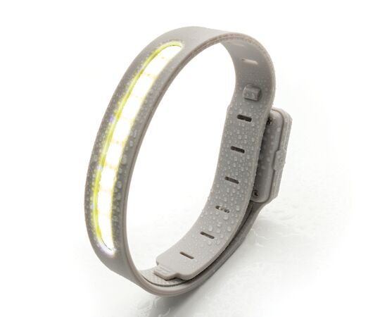 Lumi Sprint wiederaufladbares LED Lauflicht aus RCS rec. ABS Grau - XD Collection P239.4402