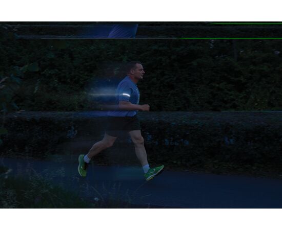 Lumi Sprint wiederaufladbares LED Lauflicht aus RCS rec. ABS Grau - XD Collection P239.4402