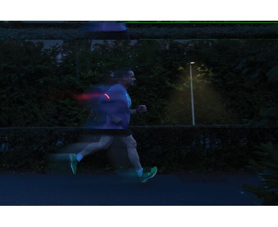 Lumi Sprint wiederaufladbares LED Lauflicht aus RCS rec. ABS Grau - XD Collection P239.4402