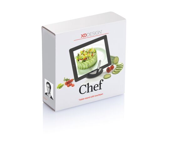 Support à tablette avec stylet Chef Noir, Argent - XD Design P261.171