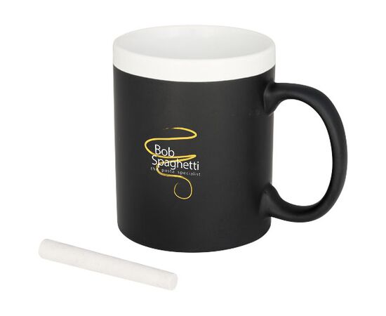 Chalk-write 330 ml beschrijfbare mok met krijt Wit - Unbranded 10052600