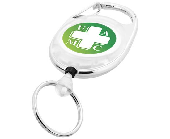 Gerlos sleutelhanger en rollerclip Wit - Unbranded 10210400