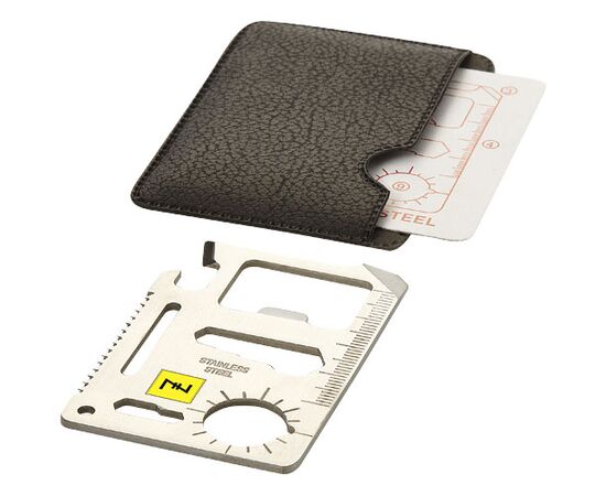 Saki Taschen Werkzeugkarte mit 15 Funktionen Silber, Schwarz - Unbranded 10216900