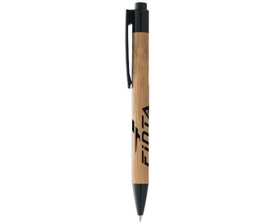Borneo bamboo ballpoint pen (black ink) Natural, Solid black - Unbranded 10632200