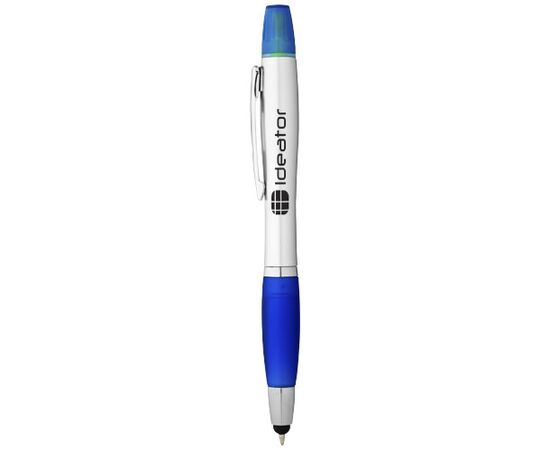 Nash stylus ballpoint pen and highlighter Silver, Royal blue - Unbranded 10658101