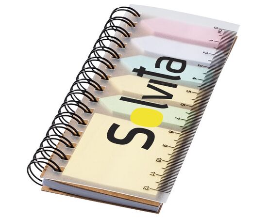 Spinner spiral notebook with coloured sticky notes Natural  - Unbranded 10673600