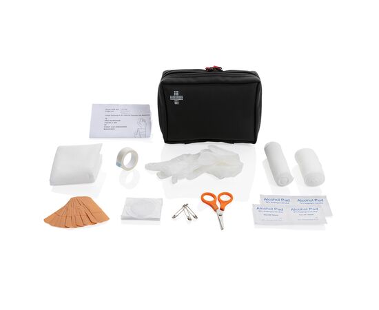 Set de premiers secours en PU nubuck recyclé RCS Noir - XD Collection P265.411