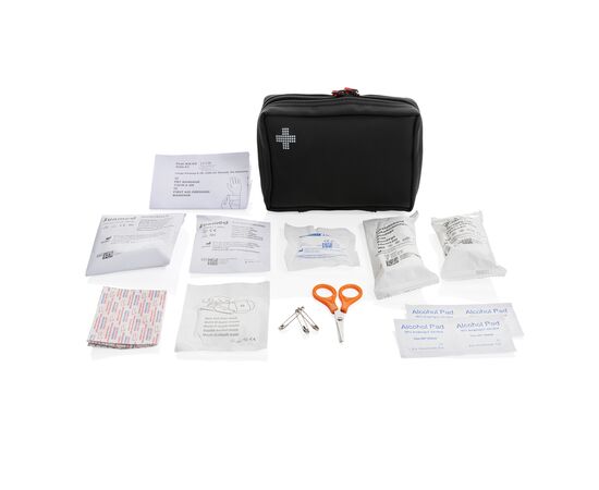 Set de premiers secours en PU nubuck recyclé RCS Noir - XD Collection P265.411