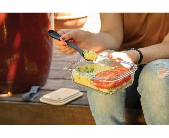 Boîte repas en verre avec couvercle en bambou Transparent - XD Collection P269.560