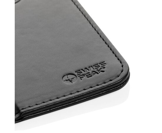 Tapis de souris en PU RCS avec chargeur 10W Swiss Peak Noir - Swiss Peak P300.241