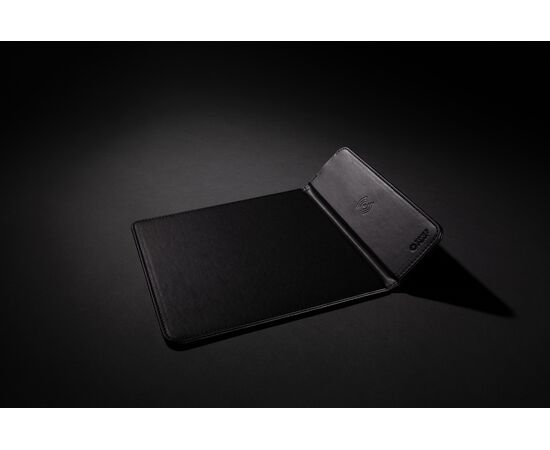 Tapis de souris en PU RCS avec chargeur 10W Swiss Peak Noir - Swiss Peak P300.241