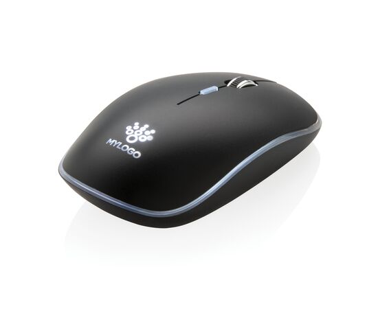 Light up logo wireless mouse Black - XD Collection P300.321