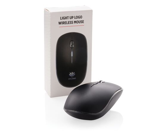Light up logo wireless mouse Black - XD Collection P300.321