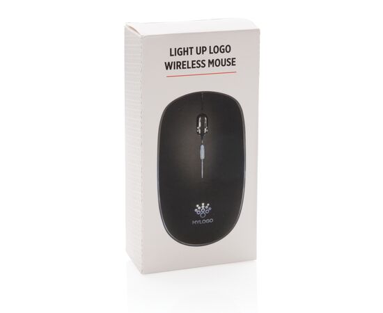 Light up logo wireless mouse Black - XD Collection P300.321