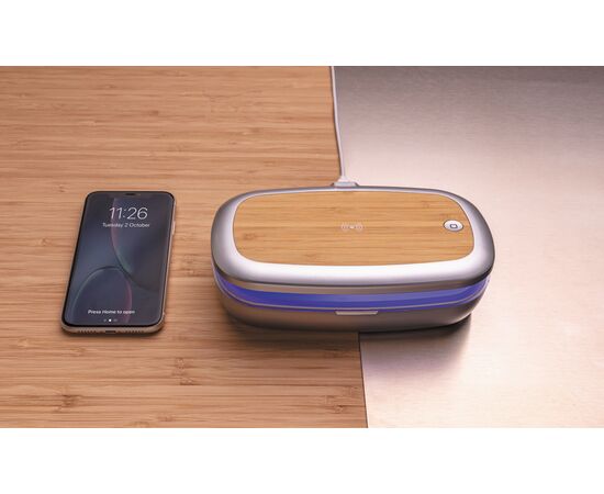 Rena UV-C steriliser box with 5W wireless charger Grey - XD Xclusive P301.132